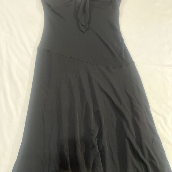 Express Vintage Y2K Black Asymmetrical Spaghetti Strap Dress 6 - Picture 6 of 12